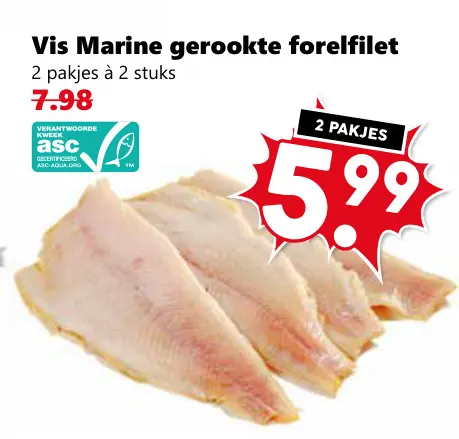 Aanbieding: gerookte forelfilet