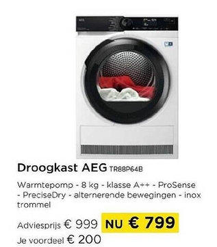 Aanbieding: Droogkast AEG TR88P64B