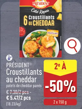 Offre: Croustillants au cheddar