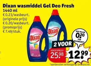 Promotie: Wasmiddel Gel Deo Fresh