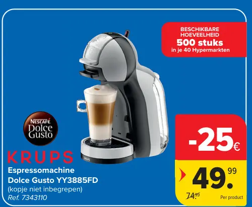 Promotie: Espressomachine Dolce Gusto YY3885FD