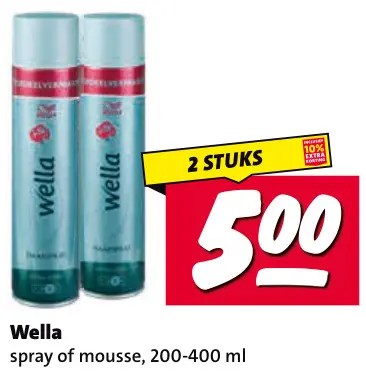 Aanbieding: Wella spray of mousse