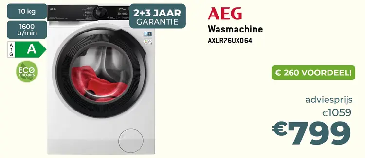 Promotie: Wasmachine