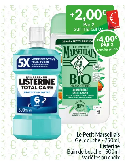 Offre: Gel douche, Bain de bouche