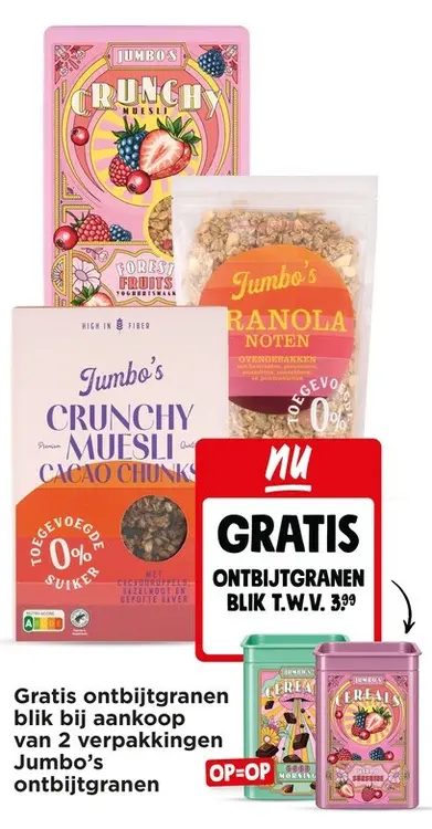 Aanbieding: Gratis ontbijtgranen blik