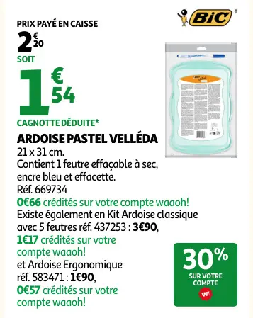 Promotie: Ardoise pastel velléda