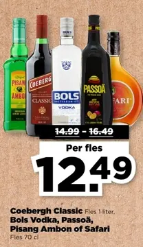 Aanbieding: Coebergh Classic, Bols Vodka, Passoä, Pisang Ambon of Safari