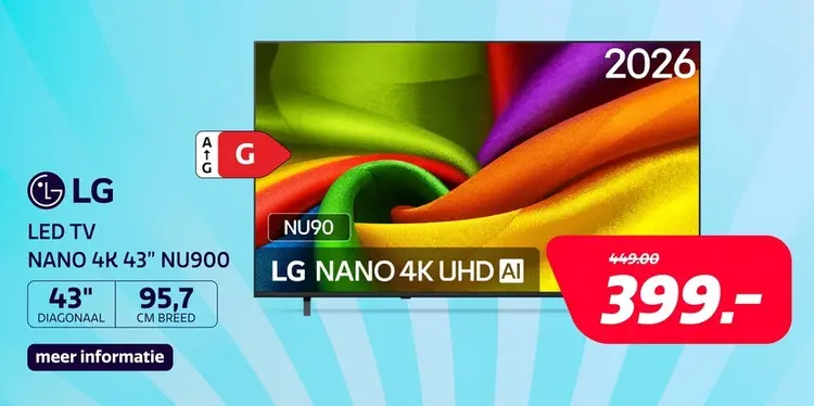 Aanbieding: LG NANO 4K 43" NU900 (2026)