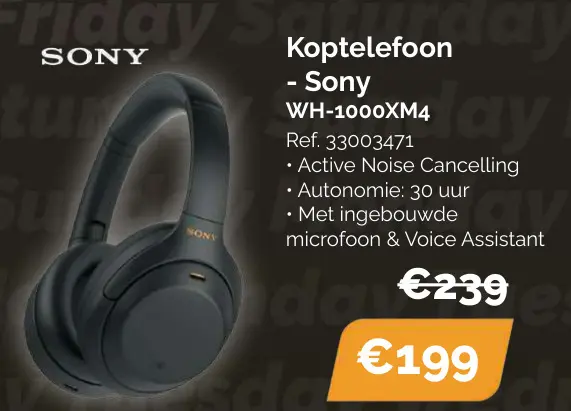 Aanbieding: Koptelefoon - Sony WH-1000XM4