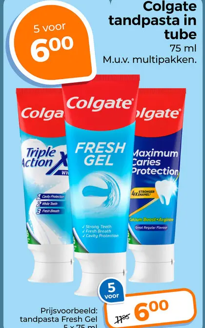 Aanbieding: tandpasta in tube