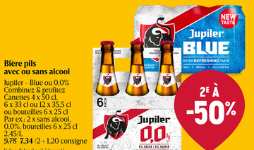 Offre: Jupiler - Blue ou 0,0%