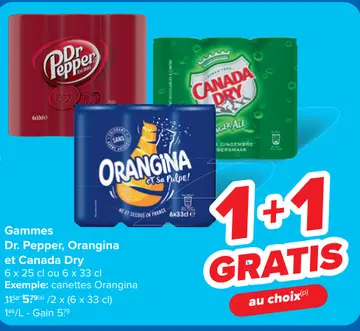 Offre: Dr. Pepper, Orangina et Canada Dry