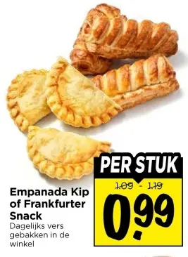 Empanada Kip of Frankfurter Snack