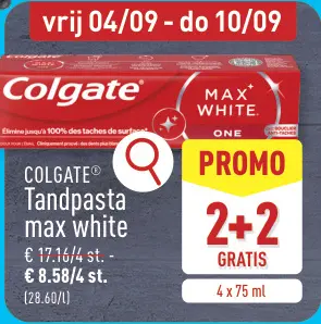 Promotie: Tandpasta max white