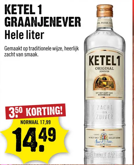 Aanbieding: Ketel 1 Graanjenever 100 cl