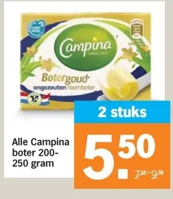 Aanbieding: Alle Campina boter