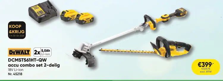 Promotie: DCMST561HT-QW accu combo set 2-delig
