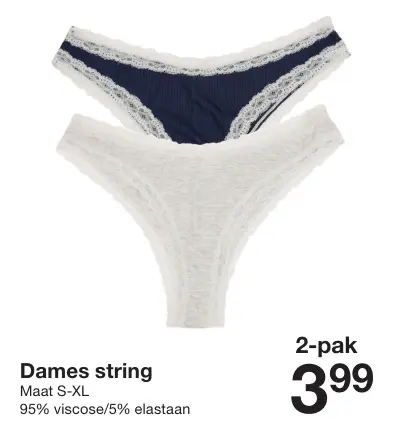 Promotie: Dames string