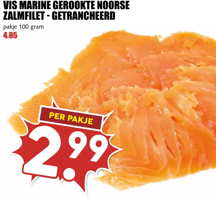 Aanbieding: Vis marine gerookte noorse zalmfiliet - getra