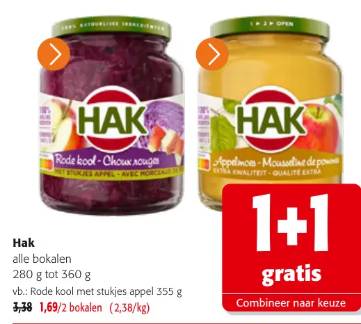 Promotie: Rode kool of appelmoes