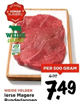 Aanbieding: WEIDE VELDEN Ierse Magere Runderlappen