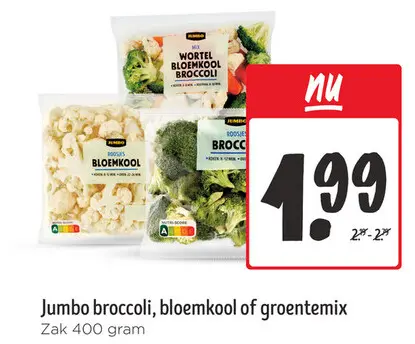 Aanbieding: broccoli, bloemkool of groentemix