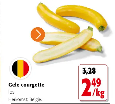 Promotie: Gele courgette