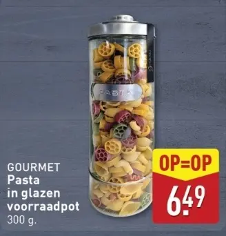 Aanbieding: Pasta in glazen voorraadpot