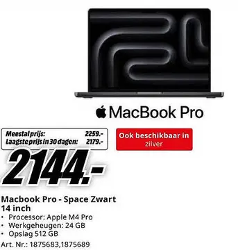 Aanbieding: Macbook Pro - Space Zwart