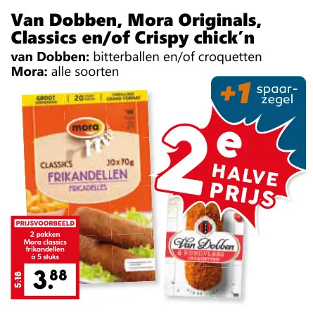 Aanbieding: Van Dobben, Mora Originals, Classics en/of Crispy chick'n