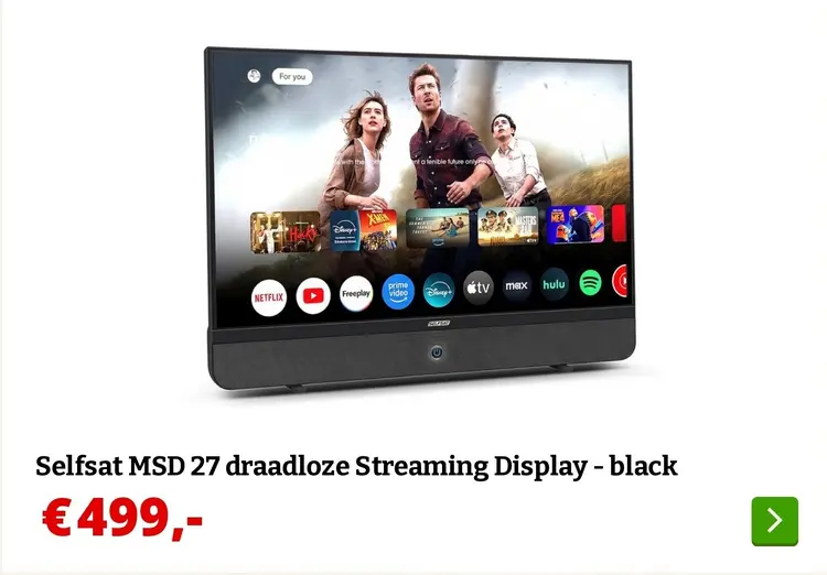 Aanbieding: Selfsat MSD 27 draadloze Streaming Display - black