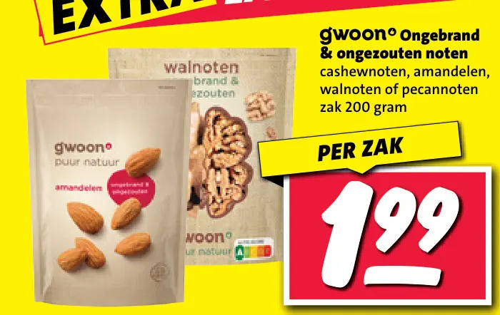 Aanbieding: Ongebrand & ongezouten noten
