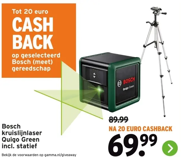 Aanbieding: kruislijnlaser Quigo Green
