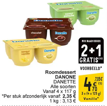 Aanbieding: Roomdessert DANONE DANETTE Alle soorten