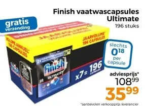 Aanbieding: Finish vaatwascapsules Ultimate