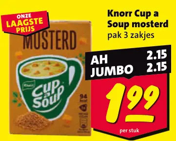 Aanbieding: Knorr Cup a Soup mosterd