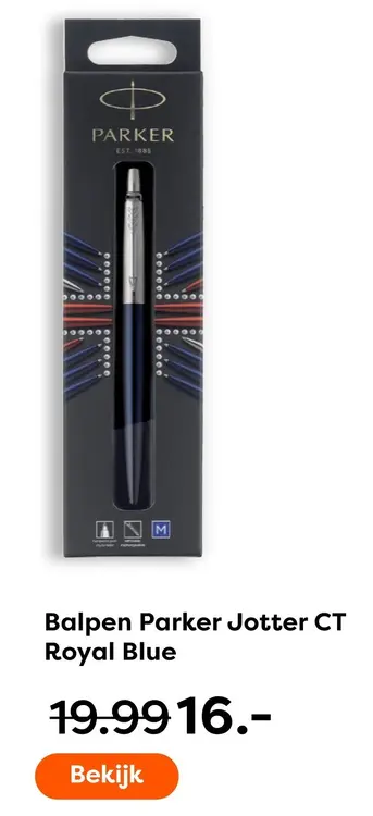 Aanbieding: Balpen Parker Jotter CT Royal Blue