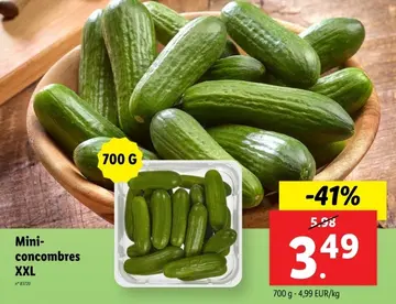Offre: Mini-concombres XXL