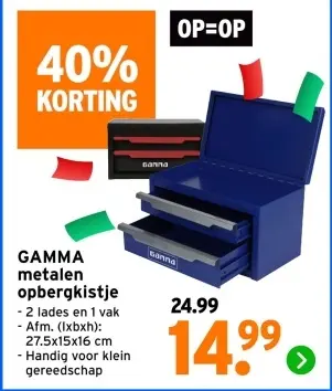 Aanbieding: metalen opbergkistje