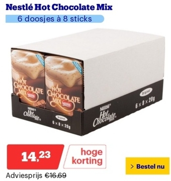 Aanbieding: Nestlé Hot Chocolate Mix - 6 doosjes à 8 sticks
