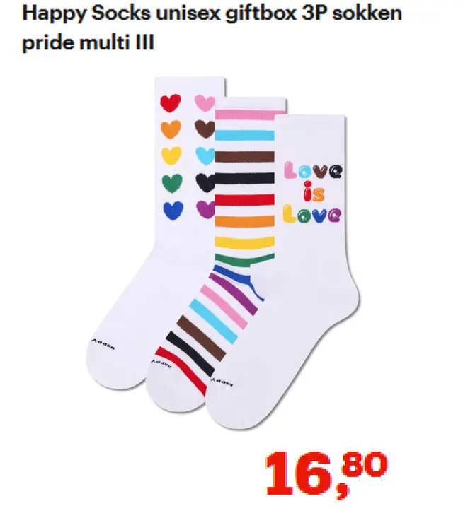 Aanbieding: unisex giftbox 3P sokken
