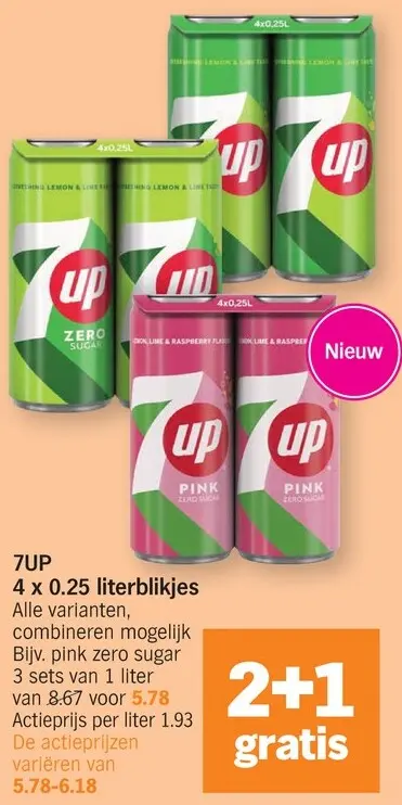 Promotie: 7UP 4 x 0.25 literblikjes