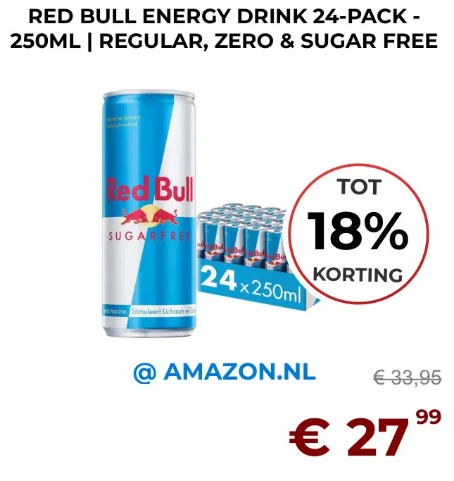 Aanbieding: Red bull energy drink 24-pack - 250ml | regular