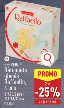 Offre: Bâtonnets glacés Raffaello