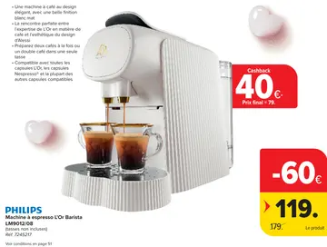 Offre: Machine à espresso L'Or Barista