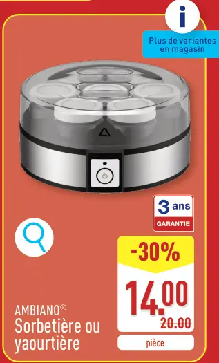 Offre: Sorbetière ou yaourtière