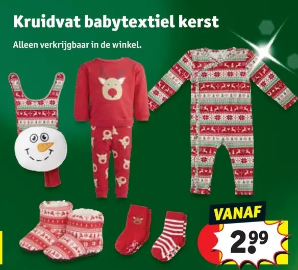 Promotie: Kruidvat babytextiel kerst