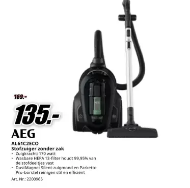 Aanbieding: Stofzuiger zonder zak