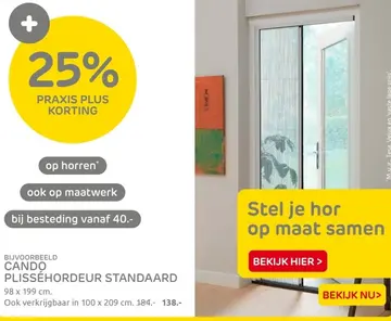 Aanbieding: Cando plisséhordeur standaard