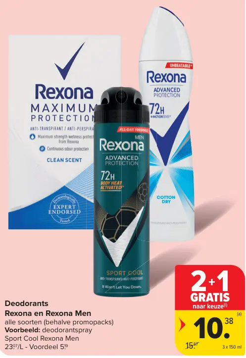 Promotie: Deodorants Rexona en Rexona Men